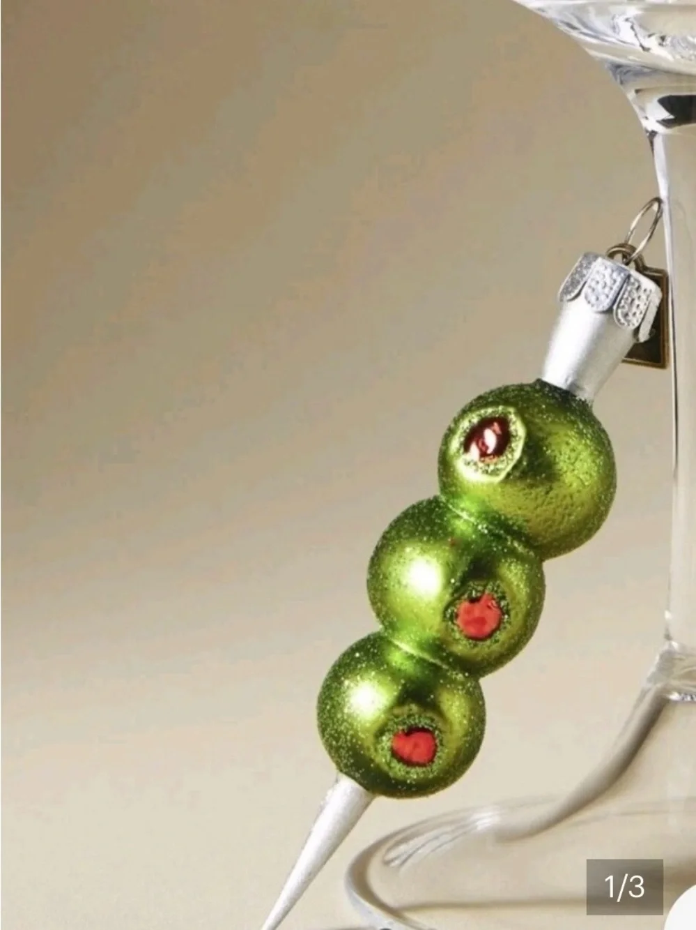 Anthropologie martini olives Christmas Ornament